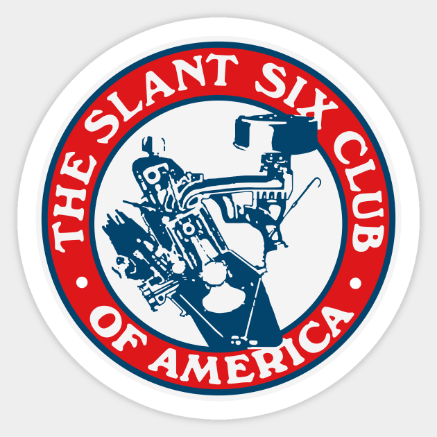 The Slant Six Club of America - Engine Design Sticker by jepegdesign